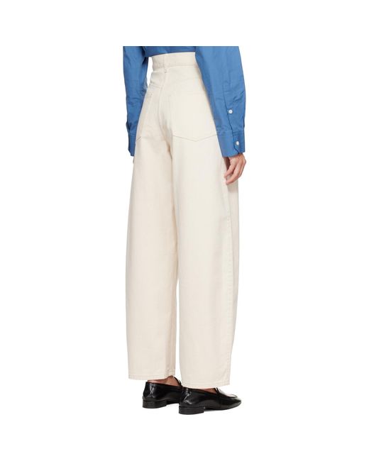 Rohe White Berber Barrel Leg Jeans