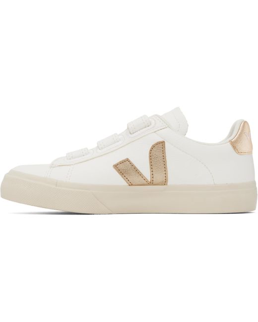 Baskets Recife Blanc Et Doré En Cuir Veja en coloris Black