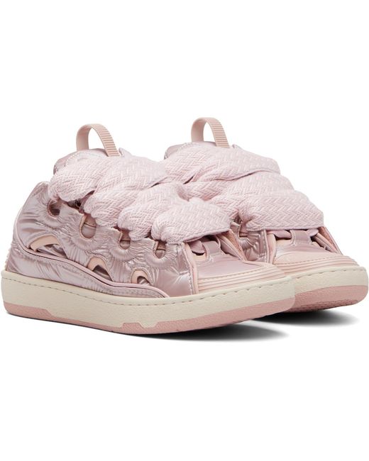 Lanvin Pink Nylon Curb Sneakers