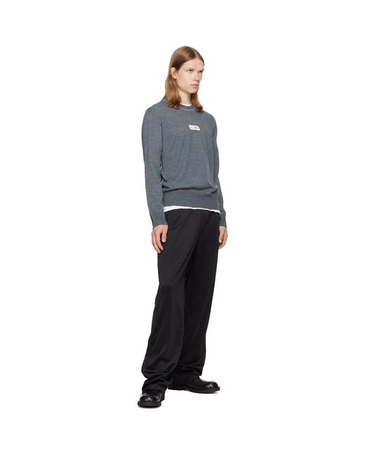 MM6 by Maison Margiela Gray Wool Sweater for men