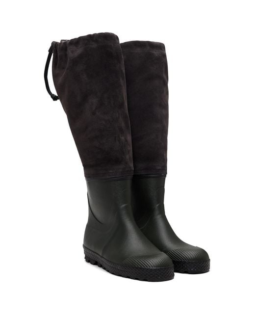 Rier Black Farmer Rain Boots for men