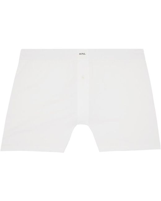A.P.C. Black . White Cabourg Boxers for men