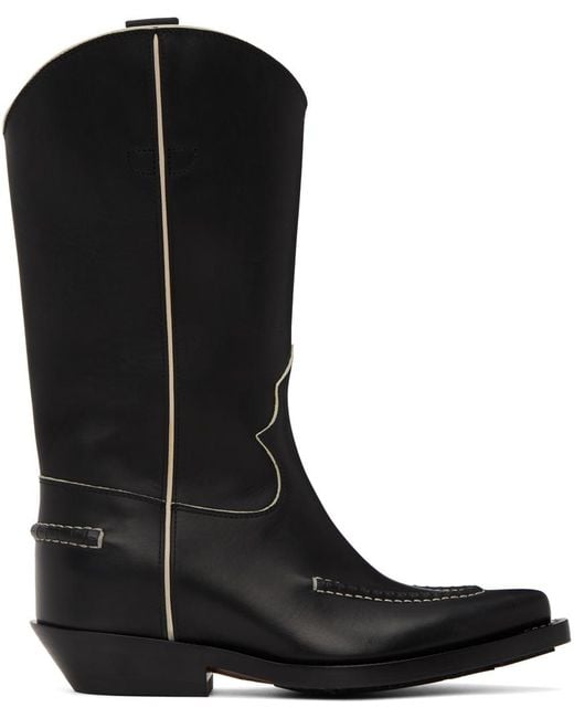 Chloé Black Nellie Cowboy Boots