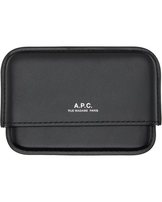 A.P.C. Black Magna Carta Card Holder for men