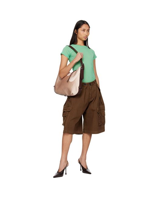 Abra Natural Satin Ballerina Bag