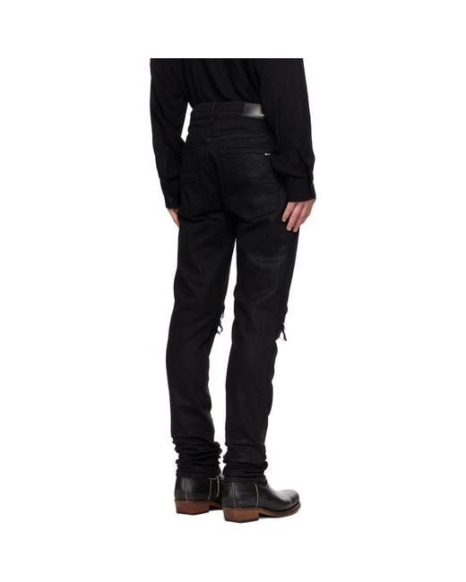 Amiri Black Waxed Mx1 Jeans for men