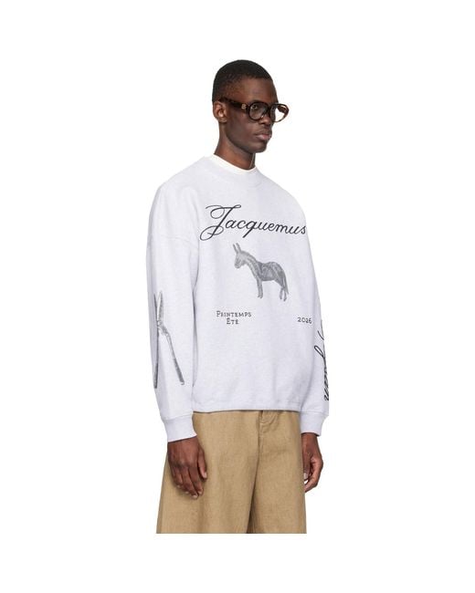 Jacquemus White 'The Âne' Sweatshirt for men