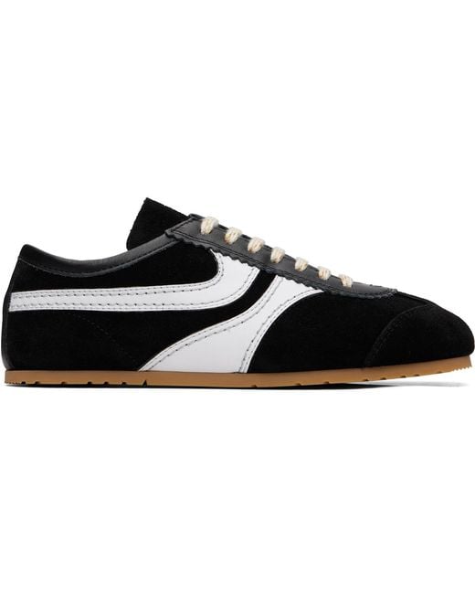 Dries Van Noten Black Suede Sneakers