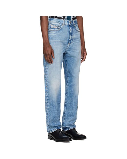 Versace Blue Studded Jeans for men
