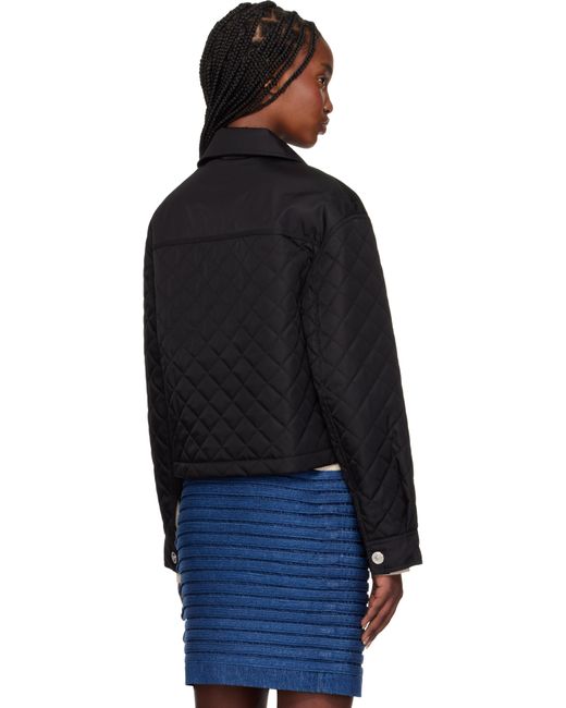 Versace ブラック キルティング ジャケット Blue