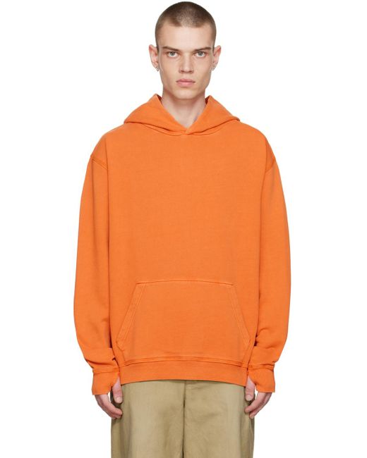 YMC Orange Trugoy Hoodie for men