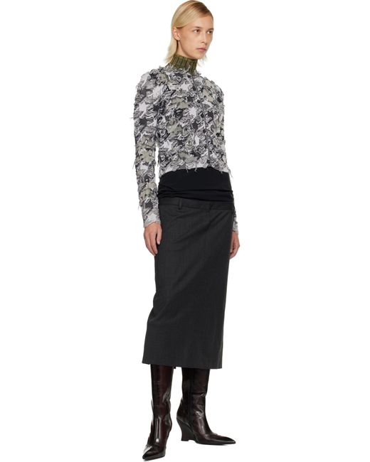 Cardigan Sibylla Gris DIESEL en coloris Black