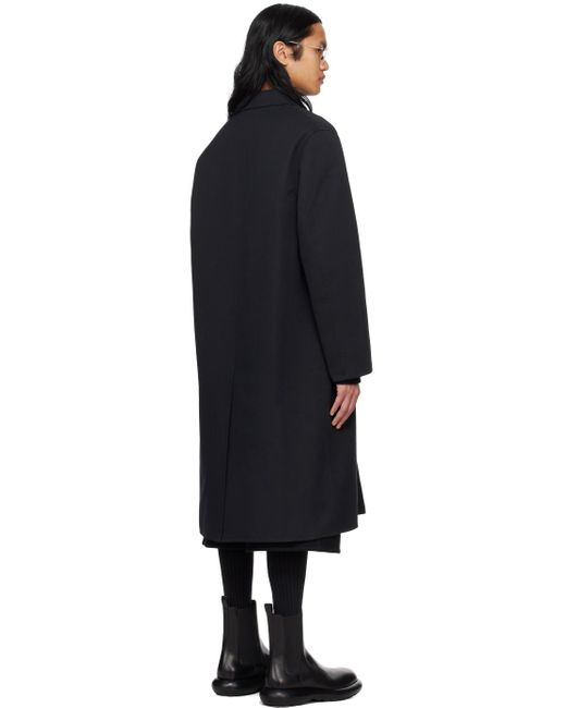 Manteau noir à trois boutons Jil Sander pour homme en coloris Black