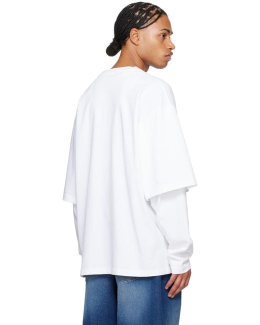 Abra White Double Ballerina T-Shirt for men
