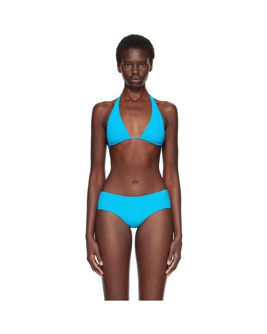 Fruity Booty Blue Halter Bikini Top