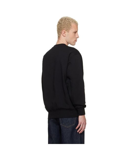 Aape By A Bathing Ape Black 'Aapenow' Crew Neck Sweatshirt for men