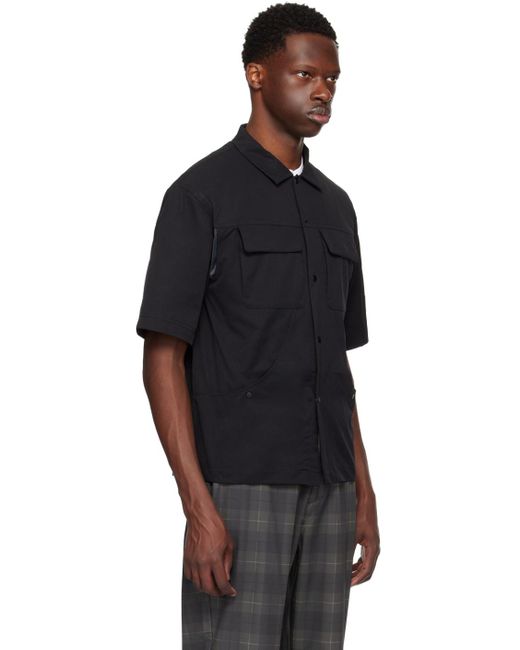 Manors Golf Black Caddie Shirt for men