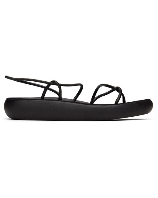 Ancient Greek Sandals Black Taxidi Comfort Sandals