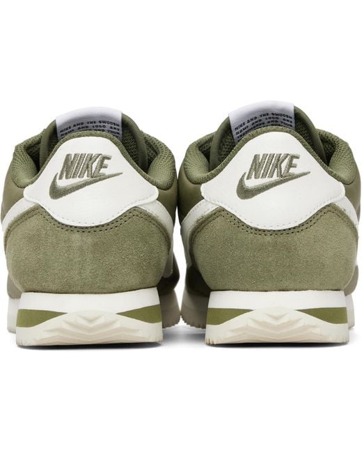 Nike Green Khaki Cortez Textile Sneakers