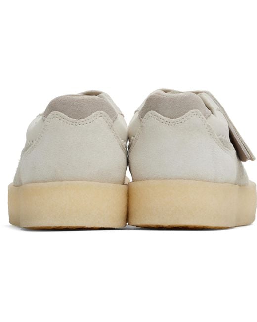 Clarks オフホワイト Tor 80 スニーカー Black