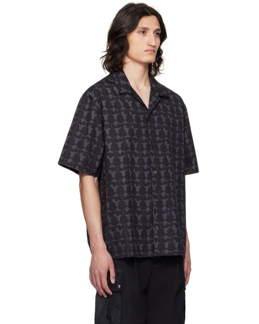 Moncler Black Print Shirt for men