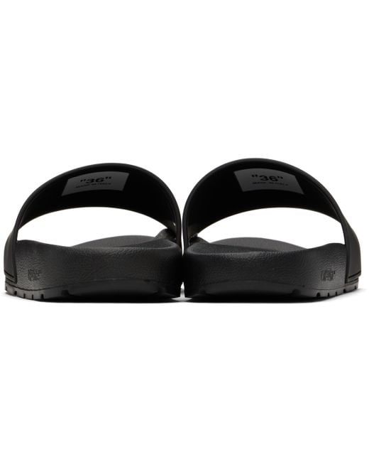 Off-White c/o Virgil Abloh Black 'This That' Pool Slides