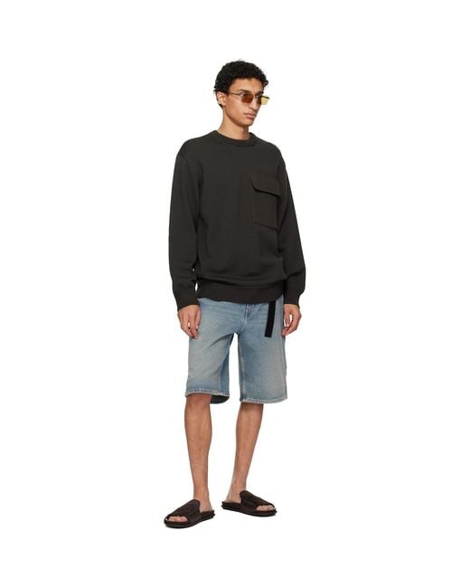Courreges Black Utility Wool Sweater for men