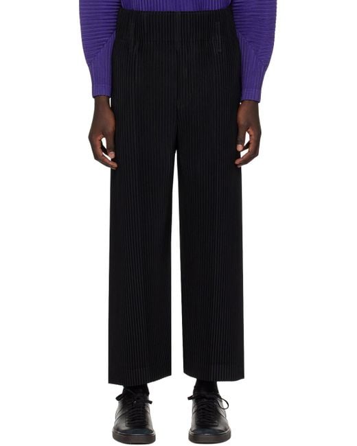 Homme Plissé Issey Miyake Homme Plissé Issey Miyake Black Pleats Bottoms 2 Trousers for men