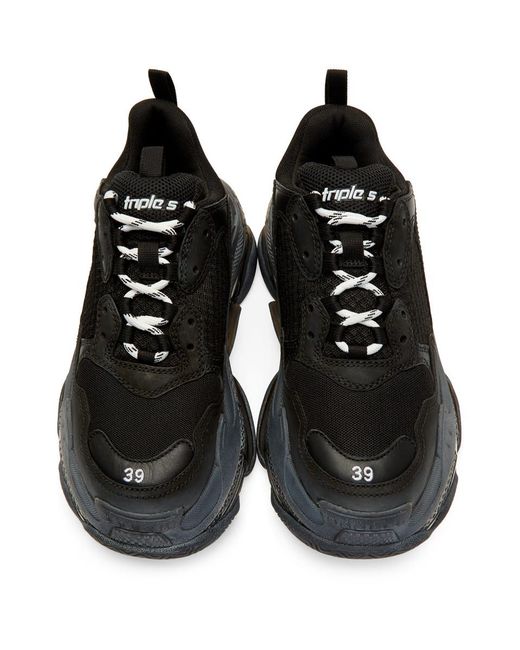 balenciaga black triple s
