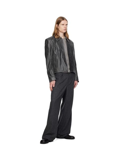 MMIC Black Vapor Leather Jacket for men