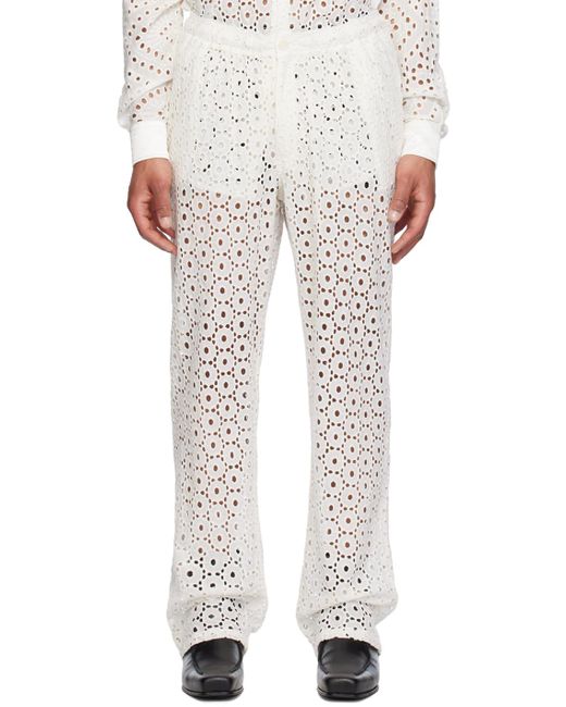 Soulland White Off- Fadi Trousers for men