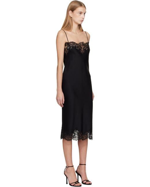 Stella McCartney Women's Black Sleeveless Lace Satin Midi Dress - www.rajagirimanappuram.com Stella McCartney Women's Black Sleeveless Lace Satin Midi Dress - www.rajagirimanappuram.com