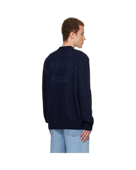 Givenchy Blue V-Neck Cardigan for men