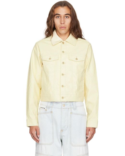 Blouson Jaune En Cuir Végétalien Exclusif À Ssense Eytys pour homme en coloris Multicolor