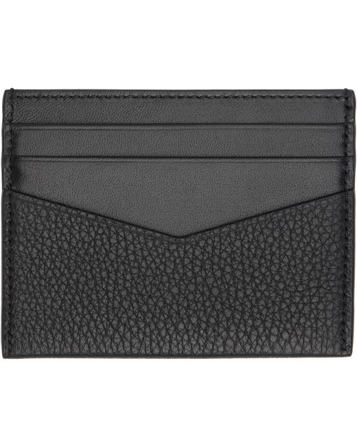 Givenchy Black Grained Leather Card Holder for men