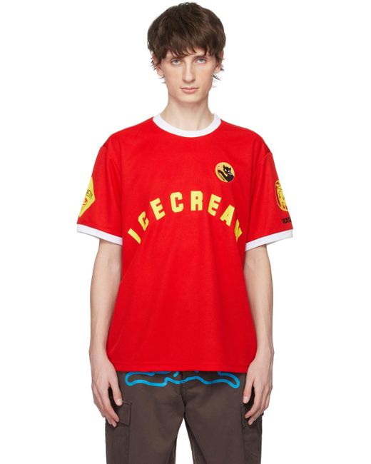 T-shirt de soccer rouge ICECREAM pour homme en coloris Red