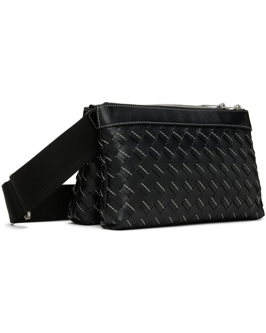 Bottega Veneta Black Intrecciato Convertible Pouch for men