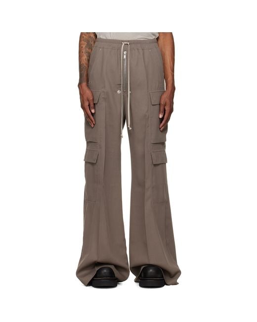 Rick Owens Brown Tower Cargobelas Cargo Pants for men