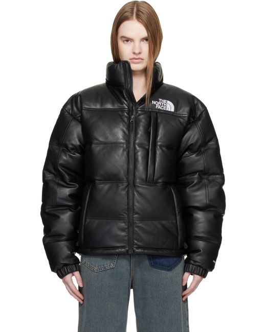 The North Face Black 'Leather Pack' Summit Series Down Jacket