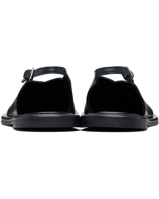 Studio Nicholson Black Paley Leather Loafers