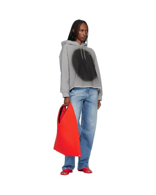 MM6 by Maison Margiela Black Unbrushed Cotton Hoodie