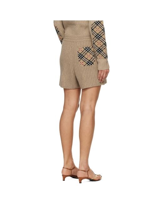 Burberry Natural Wool Shorts