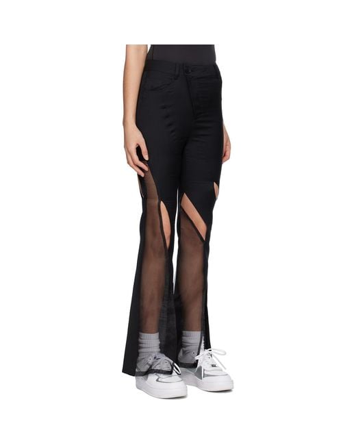 Feng Chen Wang Black Cutout Trousers
