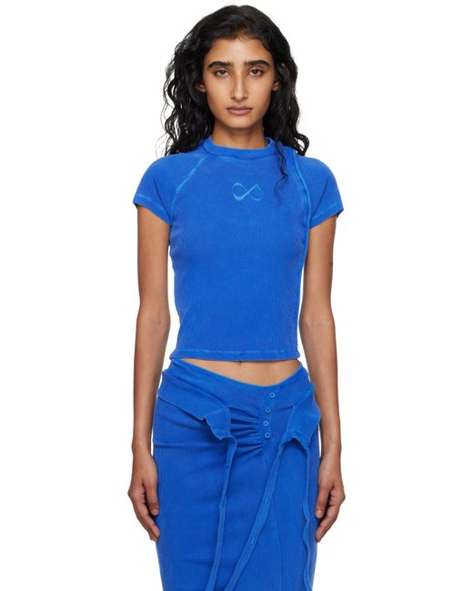 OTTOLINGER Blue Deconstructed Rib T-shirt