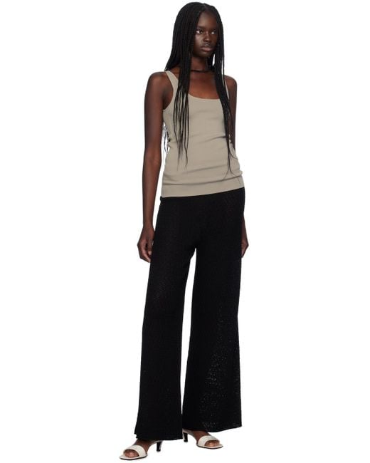 Totême  Black Wide-Leg Trousers