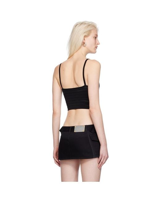 Dion Lee Black Ventral Compact Tank Top