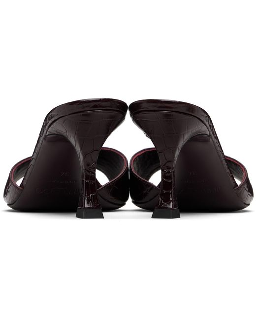 Jimmy Choo Black Burgundy Skye 70 Heeled Sandals