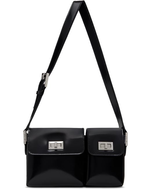 By Far Black Baby Billy Semi Patent Leather Bag