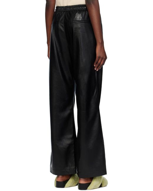 Pantalon gisela noir en cuir synthétique Nanushka en coloris Black