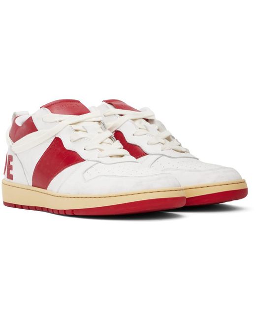 Rhude Black White & Red Rhecess Low Sneakers for men